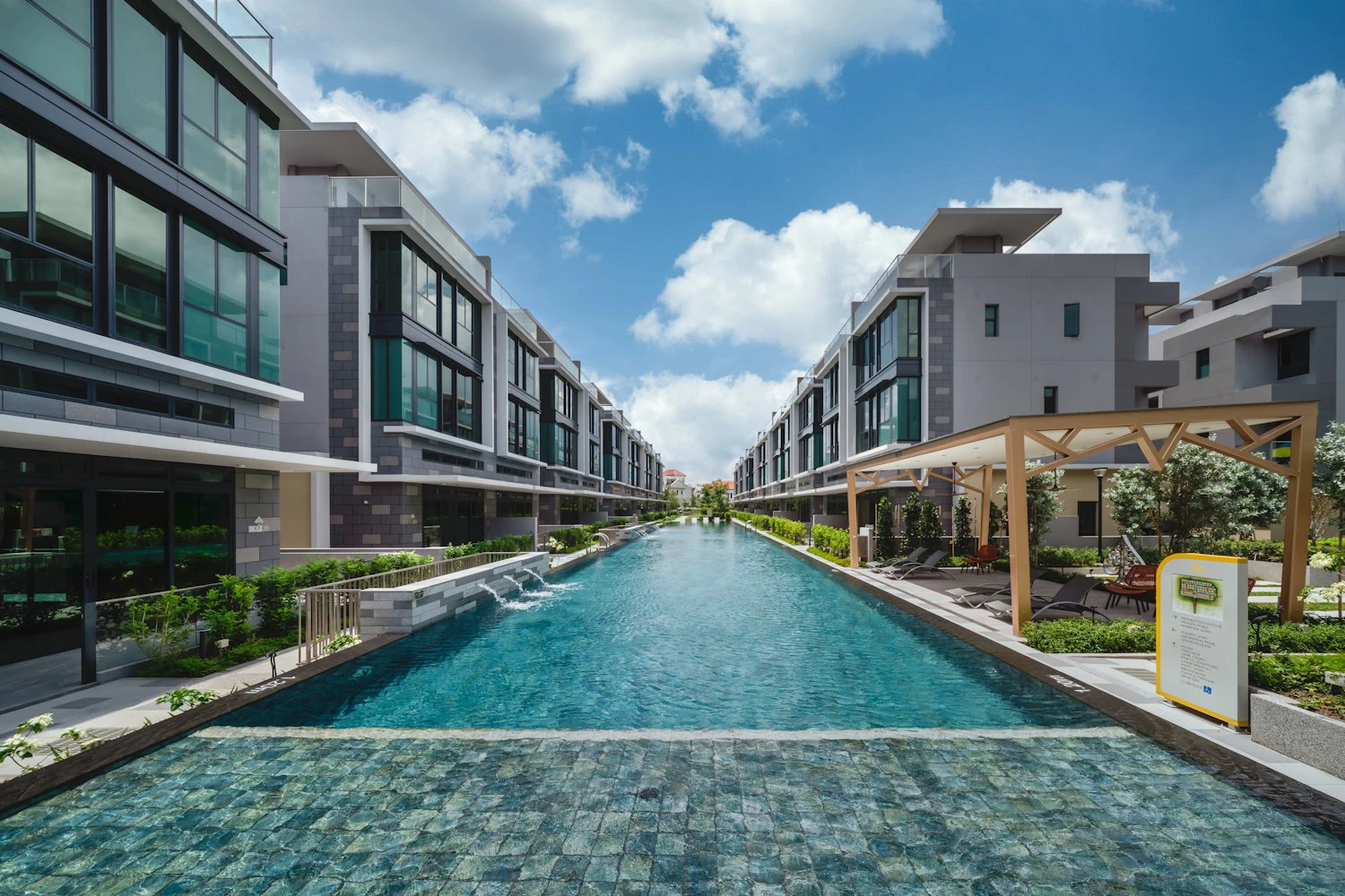 Belgravia Ace homes surrounding the main swimming pool